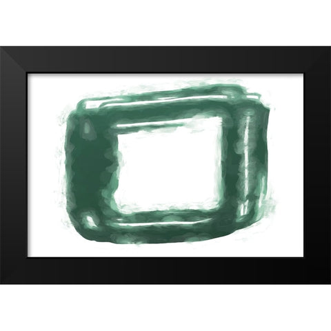 Shape Abstract II Black Modern Wood Framed Art Print by Fay, Mela