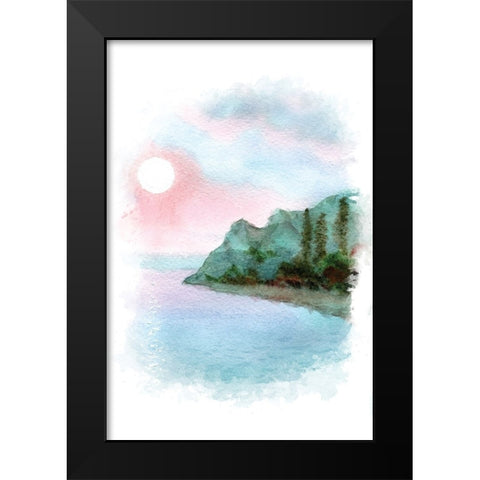 Sailboat Landscape II Black Modern Wood Framed Art Print by Fay, Mela