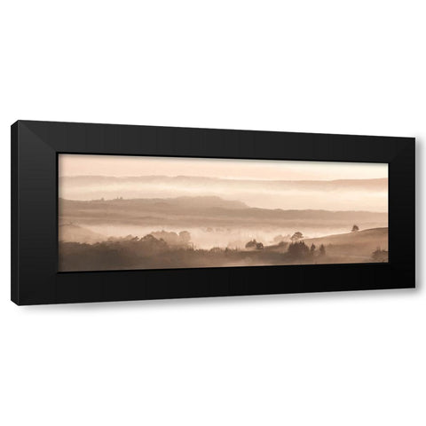Foggy Forest Black Modern Wood Framed Art Print with Double Matting by Fay, Mela