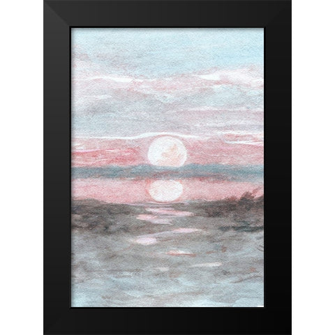 Sunset III Black Modern Wood Framed Art Print by Fay, Mela