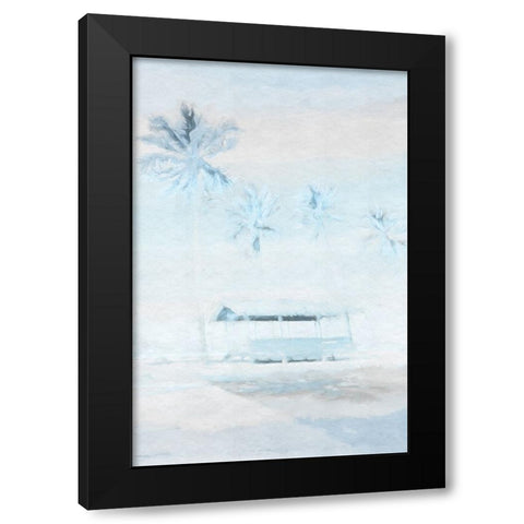 Blue Coastal II Black Modern Wood Framed Art Print by Fay, Mela