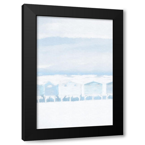 Coastal Shacks I Black Modern Wood Framed Art Print by Fay, Mela