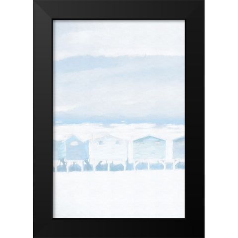 Coastal Shacks I Black Modern Wood Framed Art Print by Fay, Mela