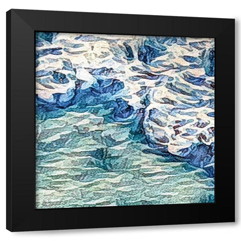 Detail I Black Modern Wood Framed Art Print by Fay, Mela