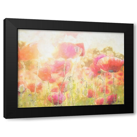 Poppy I Black Modern Wood Framed Art Print with Double Matting by Fay, Mela