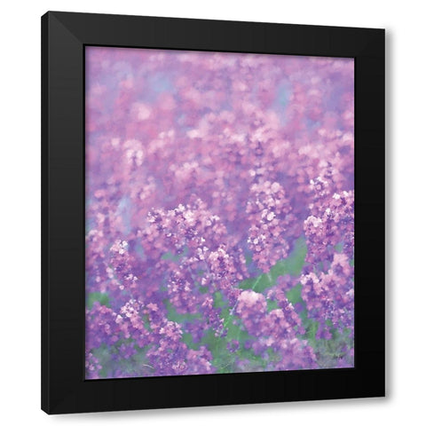 Purple I Black Modern Wood Framed Art Print by Fay, Mela