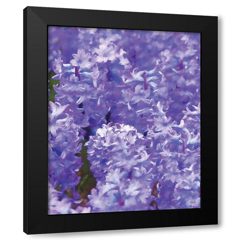 Purple II Black Modern Wood Framed Art Print by Fay, Mela