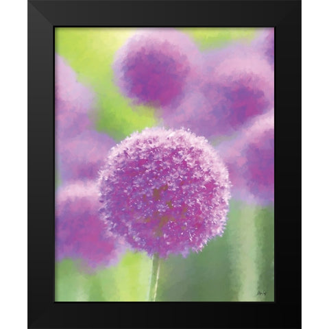 Purple III Black Modern Wood Framed Art Print by Fay, Mela