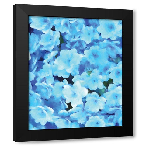Blue I Black Modern Wood Framed Art Print with Double Matting by Fay, Mela