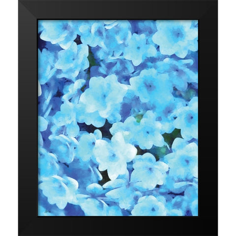 Blue I Black Modern Wood Framed Art Print by Fay, Mela