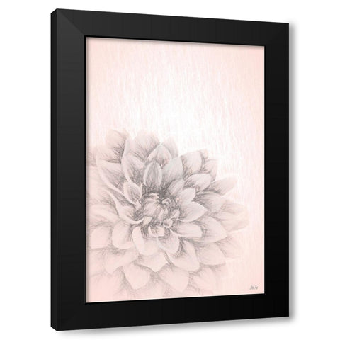 Blue Chrysanthemum Black Modern Wood Framed Art Print by Fay, Mela