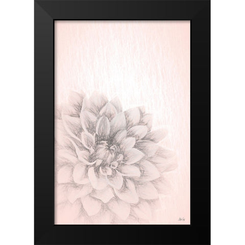Blue Chrysanthemum Black Modern Wood Framed Art Print by Fay, Mela