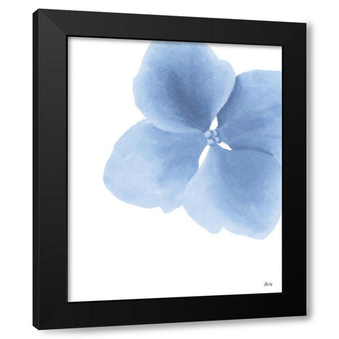 Blue Pansy Black Modern Wood Framed Art Print with Double Matting by Fay, Mela