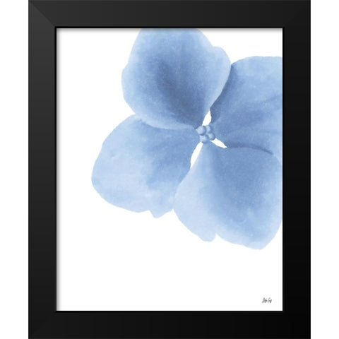 Blue Pansy Black Modern Wood Framed Art Print by Fay, Mela