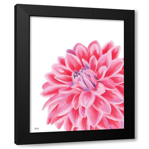 Chrysanthemum Black Modern Wood Framed Art Print with Double Matting by Fay, Mela