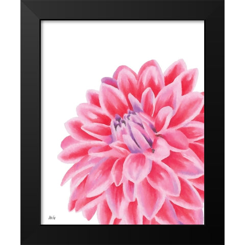 Chrysanthemum Black Modern Wood Framed Art Print by Fay, Mela