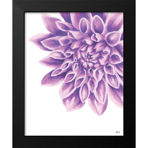 Purple Chrysanthemum Black Modern Wood Framed Art Print by Fay, Mela