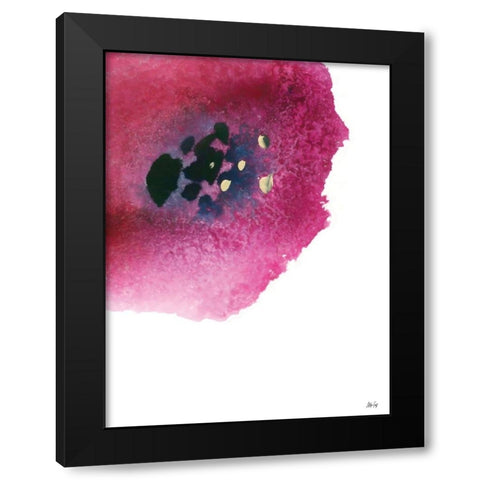 Poppy Painting Black Modern Wood Framed Art Print by Fay, Mela