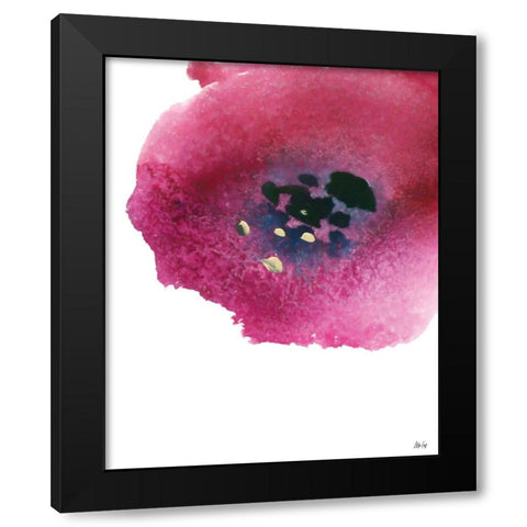Poppy Painting II Black Modern Wood Framed Art Print by Fay, Mela