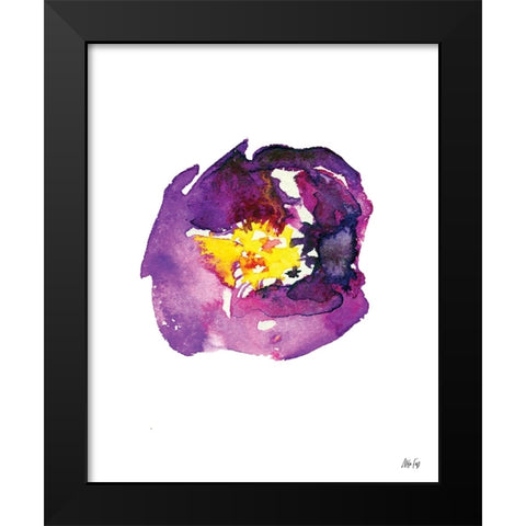 Purple Flower I Black Modern Wood Framed Art Print by Fay, Mela