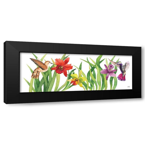 Meadow Black Modern Wood Framed Art Print by Fay, Mela