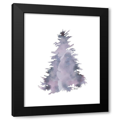 Purple Tree I Black Modern Wood Framed Art Print by Fay, Mela