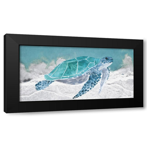 Turtle II Black Modern Wood Framed Art Print with Double Matting by Fay, Mela