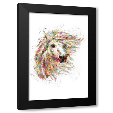 Horse in Color II Black Modern Wood Framed Art Print with Double Matting by Fay, Mela