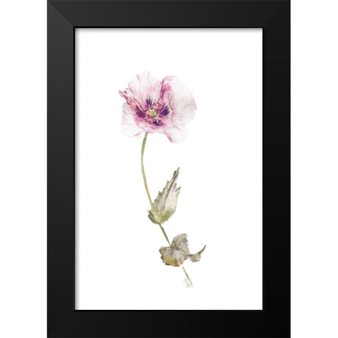 Floral I Black Modern Wood Framed Art Print by Fay, Mela