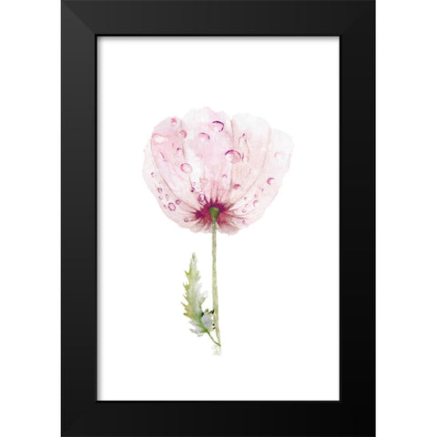 Floral II Black Modern Wood Framed Art Print by Fay, Mela