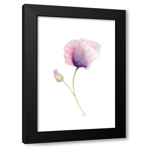 Floral III Black Modern Wood Framed Art Print by Fay, Mela