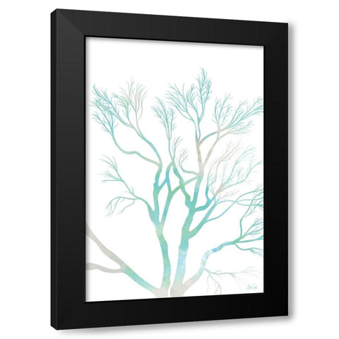 Green Tree I Black Modern Wood Framed Art Print with Double Matting by Fay, Mela