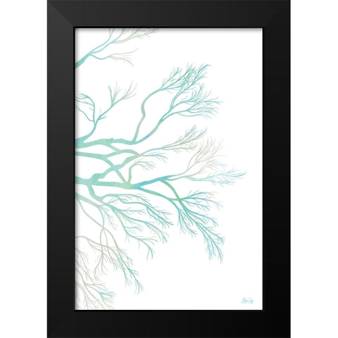 Green Tree II Black Modern Wood Framed Art Print by Fay, Mela