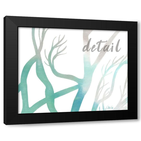 Detail Tree Black Modern Wood Framed Art Print with Double Matting by Fay, Mela