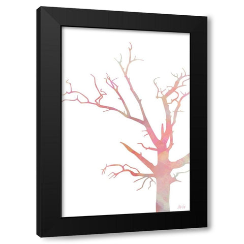 Pink Tree I Black Modern Wood Framed Art Print by Fay, Mela