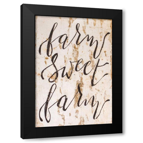 Farm Sweet Farm Black Modern Wood Framed Art Print by Strong, Molly Susan