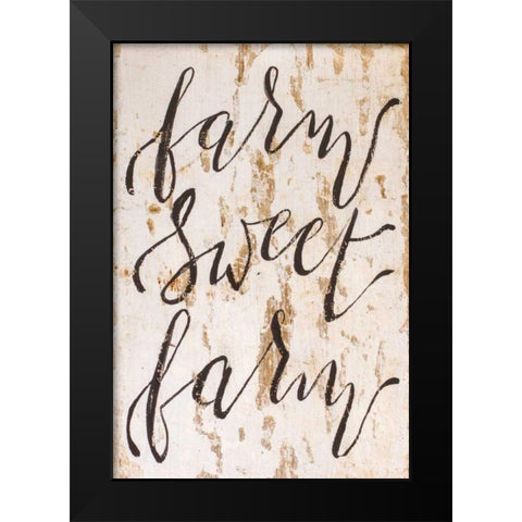 Farm Sweet Farm Black Modern Wood Framed Art Print by Strong, Molly Susan