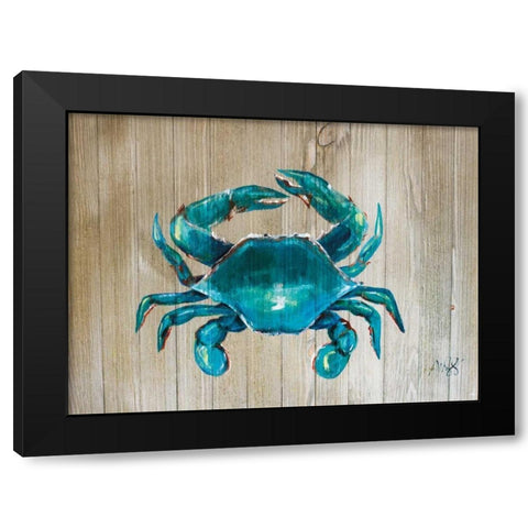 Crab Black Modern Wood Framed Art Print by Strong, Molly Susan
