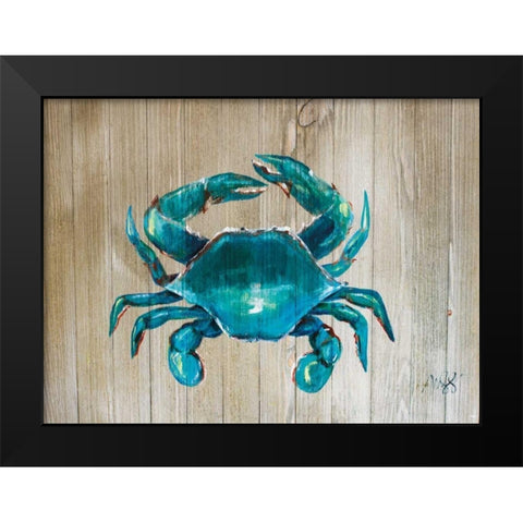 Crab Black Modern Wood Framed Art Print by Strong, Molly Susan