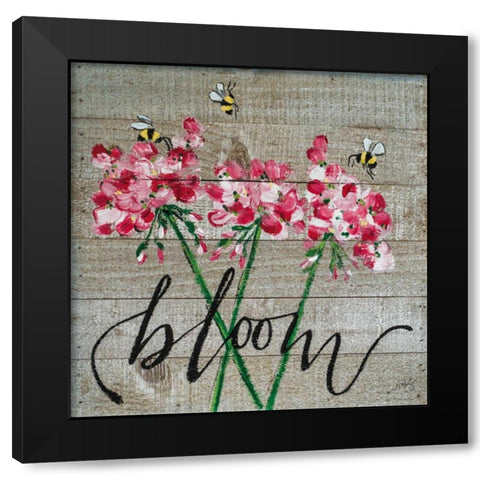 Bloom Black Modern Wood Framed Art Print with Double Matting by Strong, Molly Susan