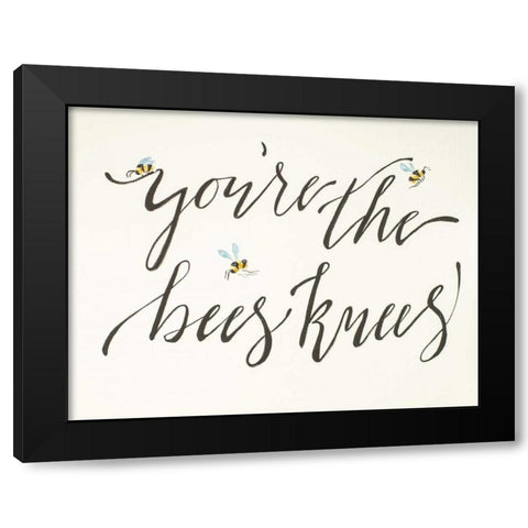 Bees Knees Black Modern Wood Framed Art Print with Double Matting by Strong, Molly Susan