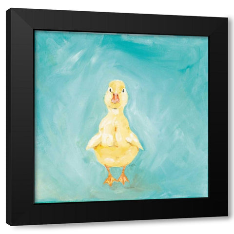 Duckling Black Modern Wood Framed Art Print with Double Matting by Strong, Molly Susan