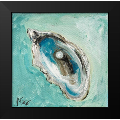 Pearl in Oyster Black Modern Wood Framed Art Print by Strong, Molly Susan