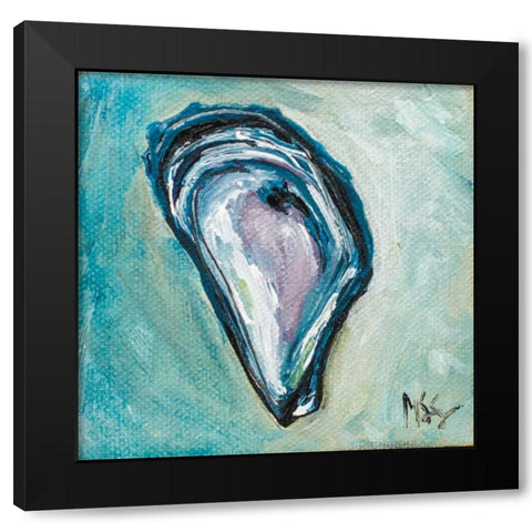 Oyster Black Modern Wood Framed Art Print with Double Matting by Strong, Molly Susan
