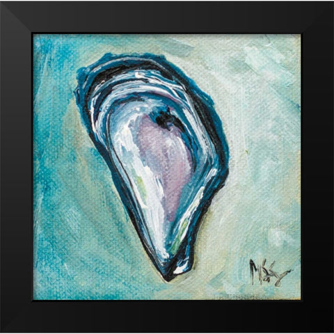 Oyster Black Modern Wood Framed Art Print by Strong, Molly Susan