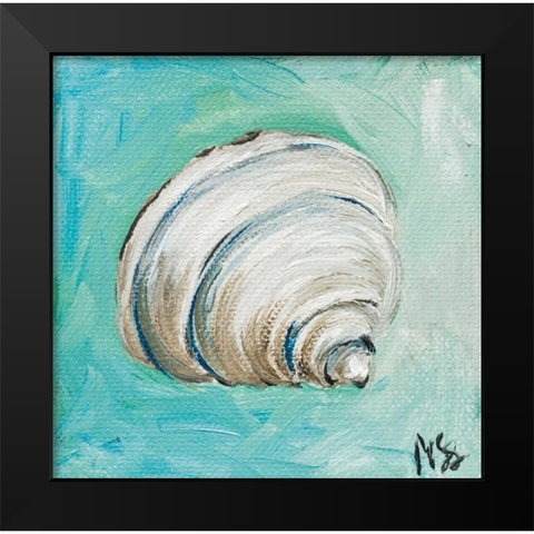 Shell Black Modern Wood Framed Art Print by Strong, Molly Susan