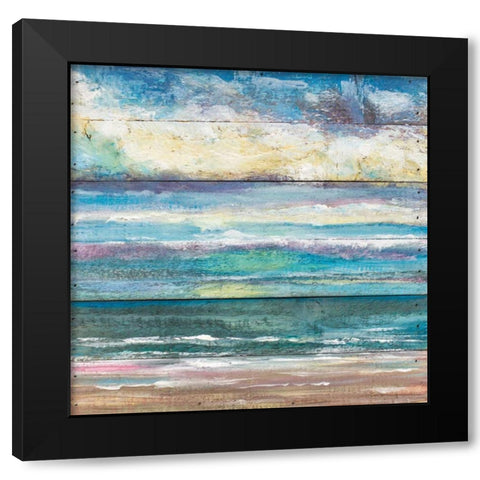 Ocean View I Black Modern Wood Framed Art Print with Double Matting by Strong, Molly Susan