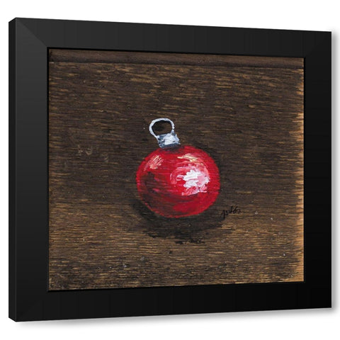 Red Bulb Black Modern Wood Framed Art Print by Strong, Molly Susan
