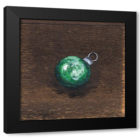 Green Bulb Black Modern Wood Framed Art Print by Strong, Molly Susan