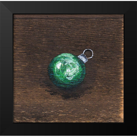 Green Bulb Black Modern Wood Framed Art Print by Strong, Molly Susan